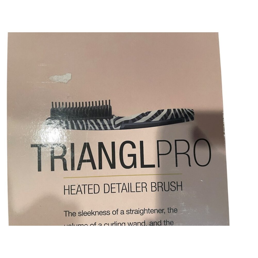 NIB Calista TrianglPRO Heated Detailer Brush zebra